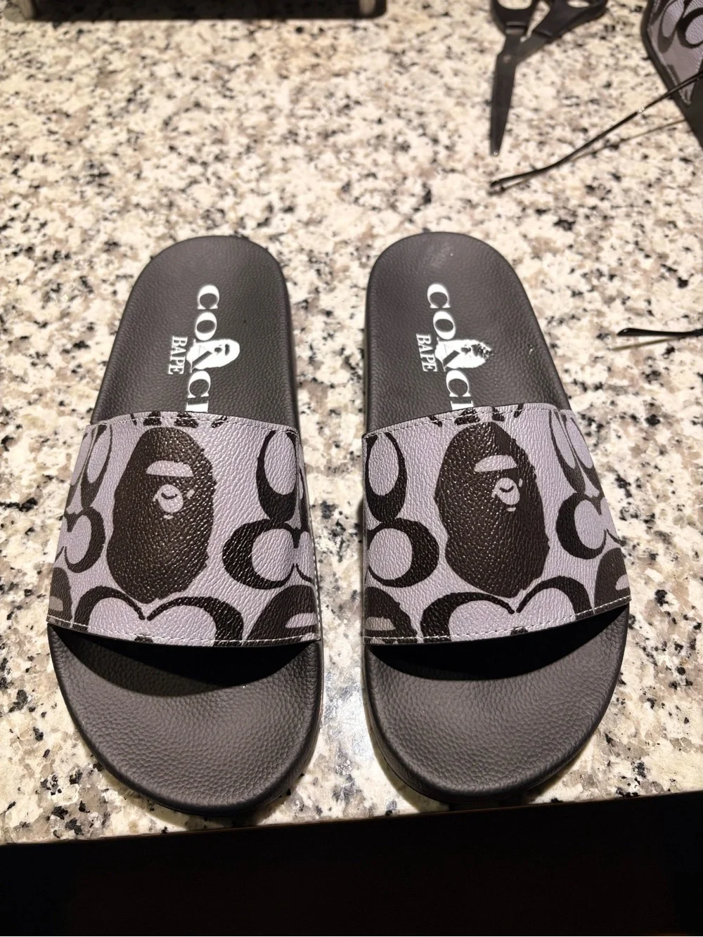 Bape x coach sandals